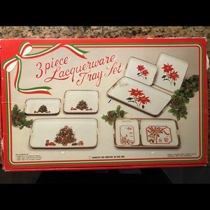 3 piece Lacquerware Tray Set